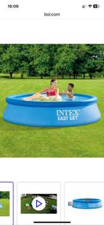 Intex easy set opblaaszwembad 244x61 cm met filterpomp, Ophalen, Gebruikt, Minder dan 80 cm, Rond