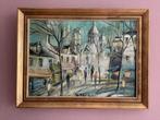 Schilderij Montmartre Parijs, Antiek en Kunst, Ophalen of Verzenden