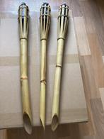 Tuinfakkels 3 stuks Bamboe lengte ca. 60 cm. Nieuw, Ophalen of Verzenden, Nieuw