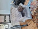 2 grijze fauteuils, Ophalen, Gebruikt, Eenpersoons, Minder dan 75 cm