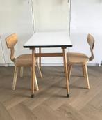 Vintage peuterschool tafel en stoeltjes, Ophalen, Gebruikt, Tafel(s) en Stoel(en)