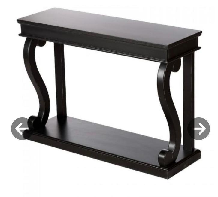 Gorinchem! Zwarte houten sidetable console solide kwaliteit, Huis en Inrichting, Tafels | Sidetables, Zo goed als nieuw, 50 tot 75 cm