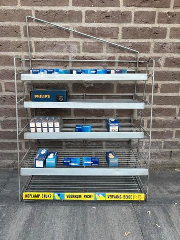 Vintage Philips Autolampen Rek Verkoop Display beschikbaar voor biedingen