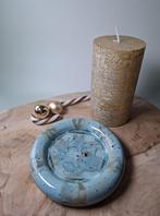 Handgemaakt keramiek donutbord/ kaarsenonderzetter Ocean., Ophalen of Verzenden, Nieuw