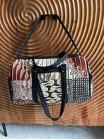 Vintage batik tas, sport/reizen/ shoppen, 40 tot 60 cm, Gebruikt, 20 tot 30 cm, Bruin