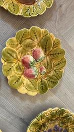Antieke Sarreguemines dessert/gebaksbordjes fruit vintage, Antiek en Kunst, Antiek | Servies los, Ophalen of Verzenden