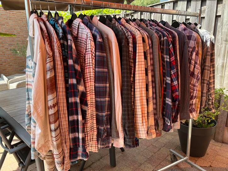 Vintage flanellen/houthakkers blouse 65 stuks ZIE TEKST!!, Kleding | Heren, Overhemden, Gedragen, Overige halswijdtes, Overige kleuren