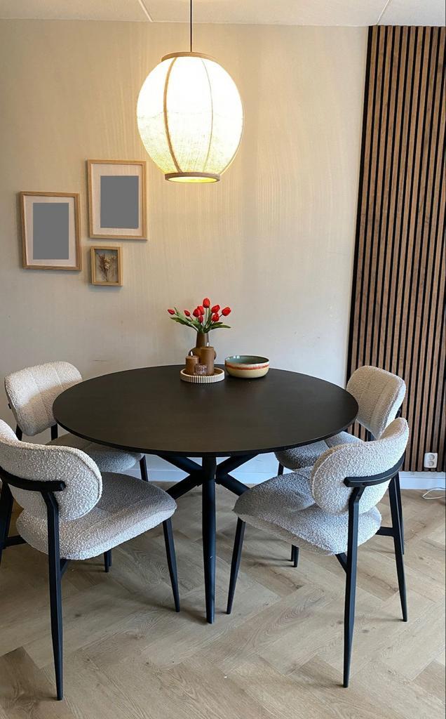 Mooie ronde eettafel, Huis en Inrichting, Tafels | Eettafels, Gebruikt, 100 tot 150 cm, Vier personen, Rond, Overige houtsoorten