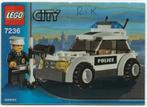 lego 7236-1 lego city politie auto, Kinderen en Baby's, Speelgoed | Duplo en Lego, Ophalen of Verzenden, Gebruikt, Complete set