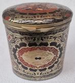 Exclusief Sigaretten doosje-busje Kalfsleder met goud opdruk, Verzamelen, Blikken, Ophalen of Verzenden, Gebruikt, Overige