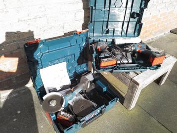 Slijper accuslijptol Bosch 18V + slagmoer + accuboor Demoset beschikbaar voor biedingen