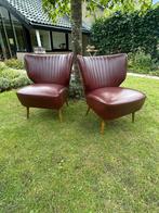 Set bordeauxrode cocktailstoelen, Ophalen, Minder dan 75 cm, Zo goed als nieuw, 50 tot 75 cm