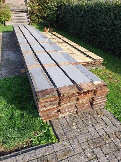 Oude Vloerplanken nostalgische vloer antiek, Tuin en Terras, Palen, Balken en Planken, Gebruikt, Planken, 250 cm of meer, Ophalen