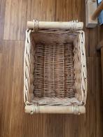 Mandje mand gevlochten wilgen hout houten, Huis en Inrichting, Ophalen of Verzenden, Rechthoekig, Riet
