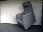 NIEUWSTAAT Prominent sta-op relax fauteuil stof grijs large, Ophalen, Zo goed als nieuw, Metaal, 50 tot 75 cm