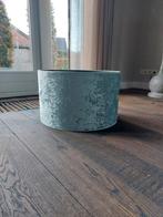 Mooie groene velours lampenkap, Huis en Inrichting, Lampen | Lampenkappen, Ophalen, 25 tot 50 cm, Rond, Zo goed als nieuw