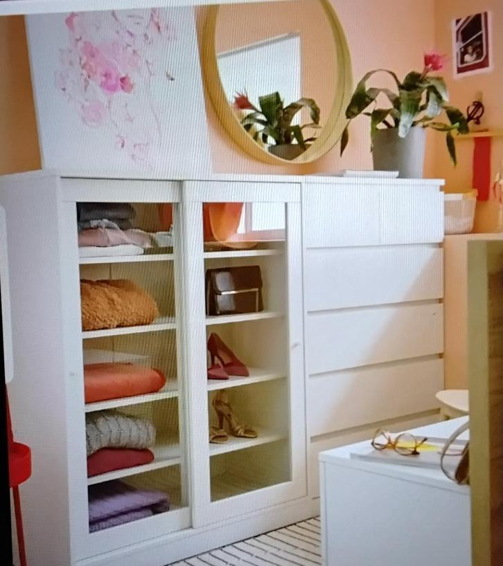 Vitrinekast, Doe-het-zelf en Verbouw, Deuren en Horren, Gebruikt, Overige typen, Minder dan 200 cm, 80 tot 100 cm, Hout, Schuifdeur