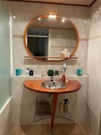 Badkamer wastafel met planchet en bijhorende Spiegel, Huis en Inrichting, Badkamer | Badkamermeubels, Minder dan 100 cm, 100 tot 150 cm