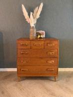 Vintage retro midcentury ladekast met print, Ophalen, ..., 50 tot 100 cm, Zo goed als nieuw