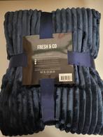 Fresh&co Rib Teddy Dekbedovertrek, Eenpersoons, Blauw, Dekbedovertrek, Nieuw