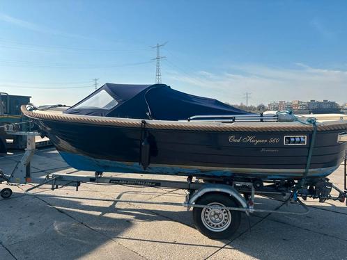 Sloep Oud Huijzer 560 + boottrailer, Watersport en Boten, Sloepen, Gebruikt, 10 tot 30 pk, 3 tot 6 meter, Buitenboordmotor, Benzine