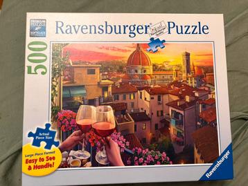 Ravensburger puzzel “Wijn op het Terras” 500 XL stukjes beschikbaar voor biedingen
