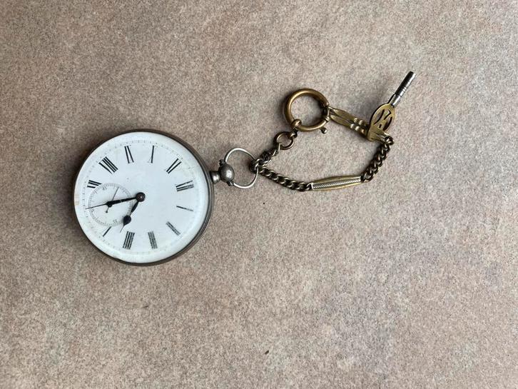 Antiek Zakhorloge met Sleutel, Antiek en Kunst, Antiek | Klokken, Ophalen