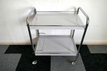 serveerwagen - chroom formica - jaren 60   beschikbaar voor biedingen