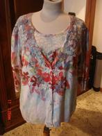 Leo Guy schitterende bloemen twin set mt 6 (46), Overige kleuren, Maat 46/48 (XL) of groter, Leo Guy, Ophalen of Verzenden