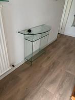 Glazen sidetable, Ophalen, 50 tot 100 cm, Zo goed als nieuw, 25 tot 50 cm