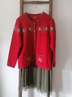 Vintage wollen vest trui 40 42 set, Ophalen of Verzenden, Zo goed als nieuw, Maat 42/44 (L), Rood
