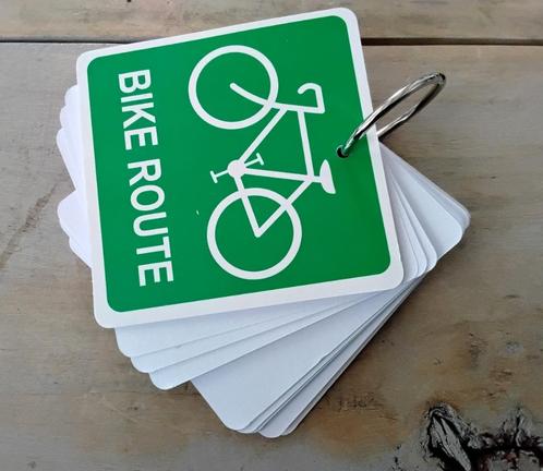 Sleutelhanger met notitieblikje eraan - Bike Route - nieuw, Verzamelen, Sleutelhangers, Nieuw, Overige typen, Ophalen of Verzenden