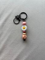 Sleutelhanger Handgemaakt Pastel Bloem, Sieraden, Tassen en Uiterlijk, Armbanden, Overige kleuren, Kunststof of Plastic, Nieuw