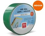 Air Seal LDPE Indoor tape groen (voor climaatfolie), Overige materialen, Ophalen of Verzenden, Zo goed als nieuw, Minder dan 5 m²