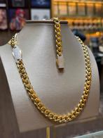 18KT Goud - 51.3 Gram - Set vrouw - CUBAN - Armband Collier, Ophalen, Nieuw, Goud