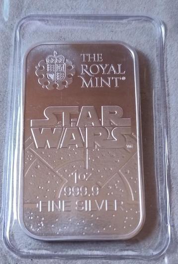 1 oz Zilver baar Star Wars Dark side 2024 The Royal Mint beschikbaar voor biedingen