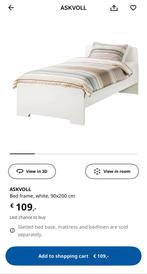 Single bed with mattress, Ophalen, 90 cm, Eenpersoons, Zo goed als nieuw