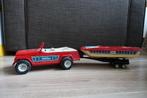 Tonka speelgoed auto + aanhanger en boot, Ophalen of Verzenden, Gebruikt