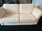 WITTE VELOURS BANK, Huis en Inrichting, Banken | Bankstellen, Ophalen, Gebruikt, 150 tot 200 cm, Tweepersoons