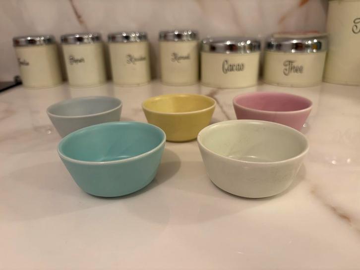5 Goedewaagen Schaaltjes - Vintage Aardewerk, Antiek en Kunst, Antiek | Servies los, Ophalen of Verzenden