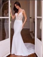 Nieuwe Limited Edition trouwjurk Paola mermaid fit and flare, Ophalen of Verzenden, Nieuw, Wit, Trouwjurk