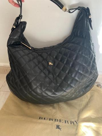 Burberry zwart gewatteerde leren tas met dustbag ORIGINEEL beschikbaar voor biedingen