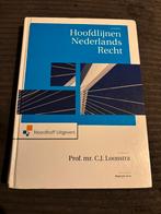 C.J. Loonstra - Hoofdlijnen Nederlands Recht, C.J. Loonstra, Ophalen of Verzenden, Zo goed als nieuw