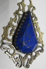 Art Deco excellent design zilver950 lapis lazuli hanger 1960, Ophalen, Blauw, Zo goed als nieuw, Met edelsteen