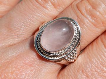 Vanoli 925 zilveren ring met rozenkwarts maat 19 beschikbaar voor biedingen