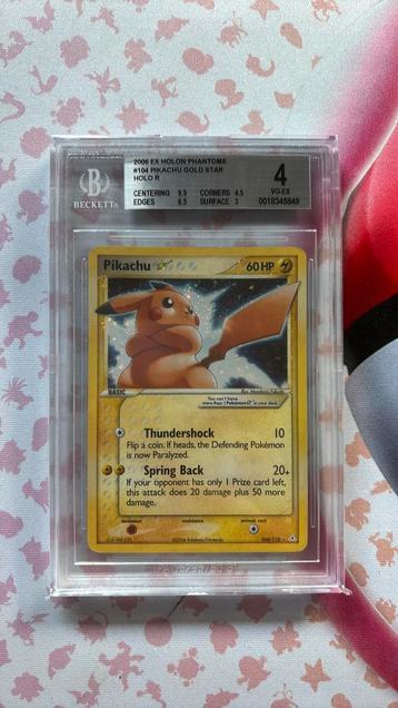 Pikachu gold star bgs 4 pokemon kaart  beschikbaar voor biedingen