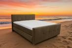 Boxspring 180x210 Antraciet Direct/Leverbaar/Enschede E-7136, Grijs, 210 cm, #Boxspring#210#2-persoons#Antraciet#Totaal#Beter#Outlet