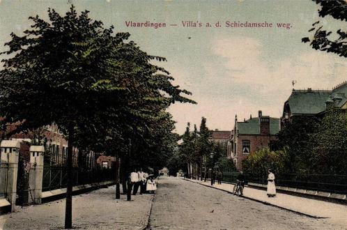 Vlaardingen - Villa s a.d. Schiedamsche weg. - 1906 gelopen, Verzamelen, Ansichtkaarten | Nederland, Gelopen, Zuid-Holland, Voor 1920