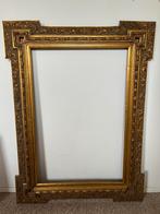 Antieke echt vergulde lijst 90 bij 60 cm, Ophalen, Overige materialen, Gebruikt, 75 cm of meer