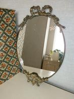 Oud strikspiegeltje hoog 32 cm, Ophalen of Verzenden, Ovaal, Minder dan 50 cm, Minder dan 100 cm